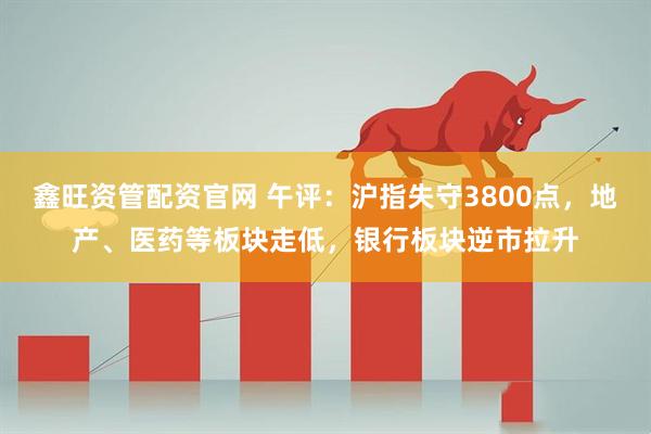 鑫旺资管配资官网 午评：沪指失守3800点，地产、医药等板块走低，银行板块逆市拉升